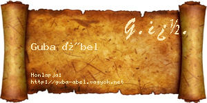Guba Ábel névjegykártya