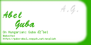 abel guba business card